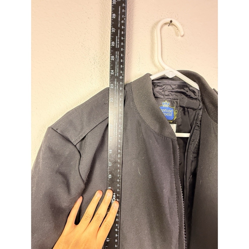 Neptune Garment Co Womens Black Wool Blend Thinsulate Bomber Jacket Size 10 Reg - Picture 4 of 7